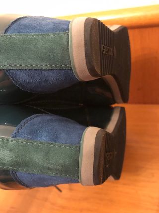 GEOX - Zapatillas cuña azul-verde 41