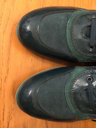 GEOX - Zapatillas cuña azul-verde 41
