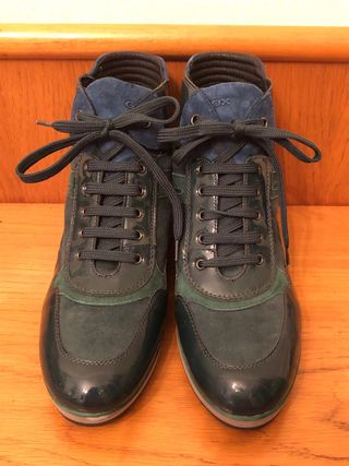 GEOX - Zapatillas cuña azul-verde 41