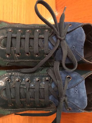 GEOX - Zapatillas cuña azul-verde 41