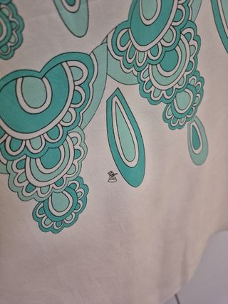 Vestito CLIPS estivo bianco e verde acqua