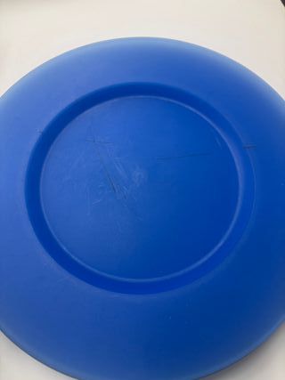 Set 6 piatti plastica blu