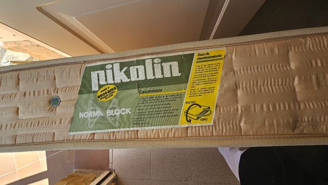 Colchón Pikolin + somier. 90x 2 mts