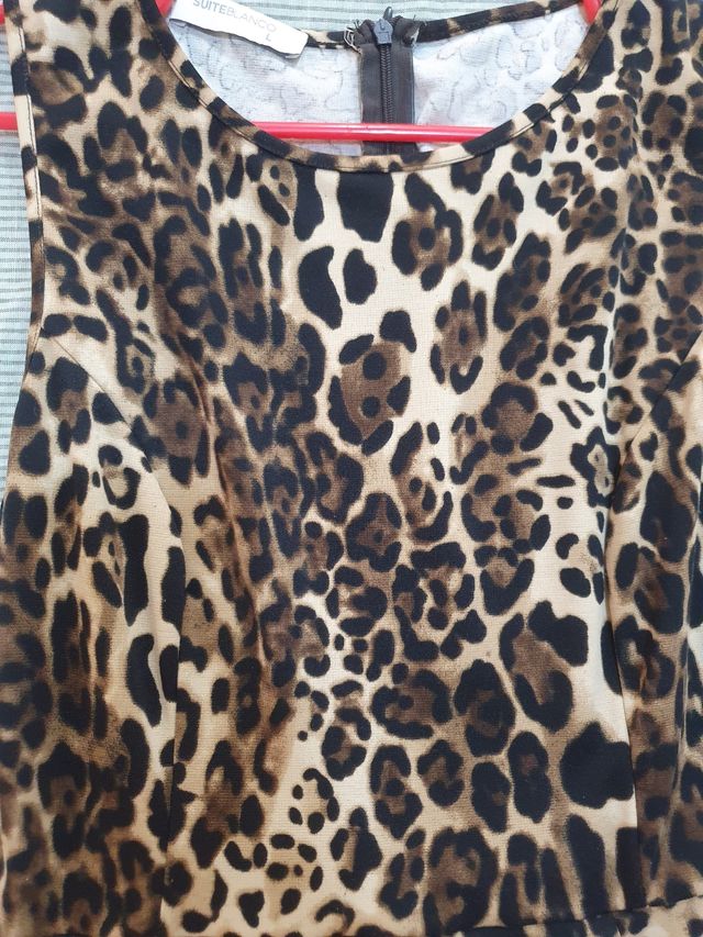 Vestido leopardo talla L - NUEVO