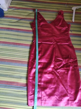 Vestito rosso in satin