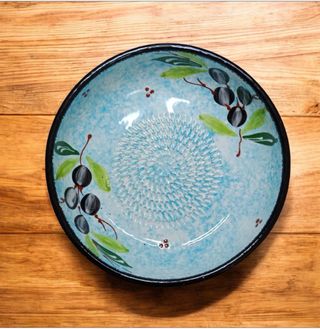 Plato cerámica rallador azul 19cm