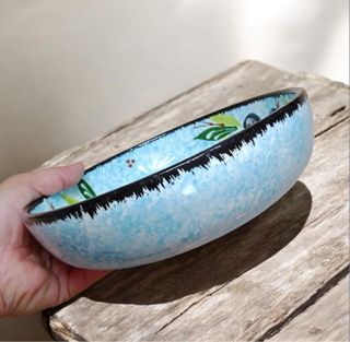 Plato cerámica rallador azul 19cm