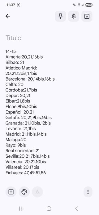 Faltas Cromos liga este