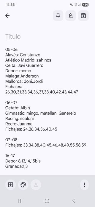 Faltas Cromos liga este