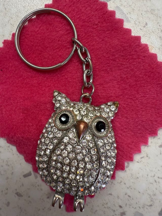 Portachiavi Civetta Strass