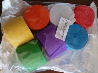 7 Rotoli Carta Crespa Colorata