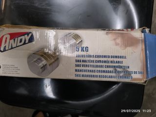 Manubrio cromato regolabile 5kg
