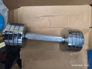 Manubrio cromato regolabile 5kg