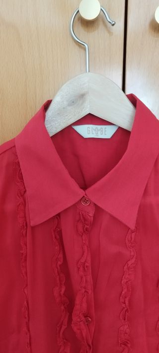 Blusa roja Globe - Talla M