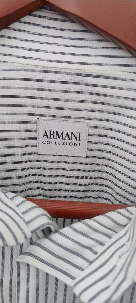 Camicia Armani righe bianco-grigio