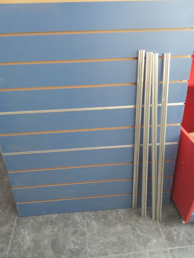 Paneles pared tienda - azul plata