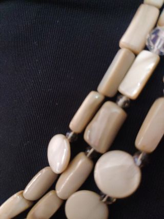 Collana vintage madreperla beige