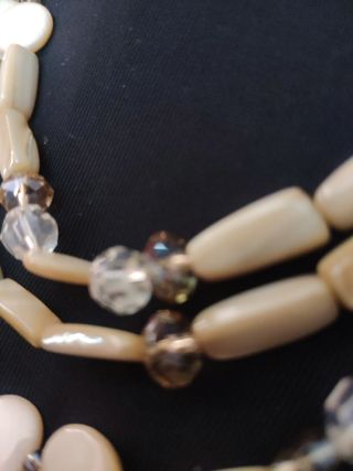 Collana vintage madreperla beige