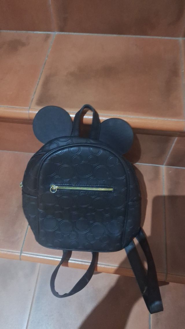Mochila Minnie Mouse negra 25x25