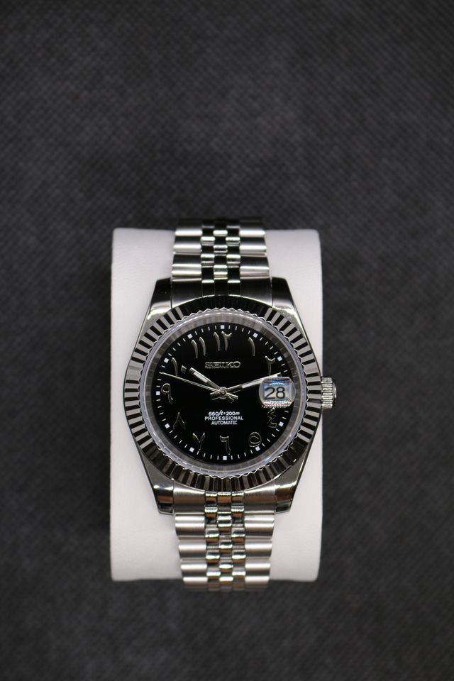 Mod Datejust árabe negro