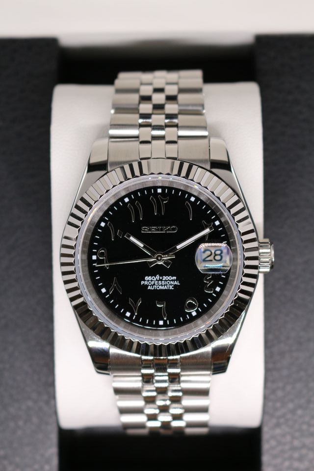Mod Datejust árabe negro
