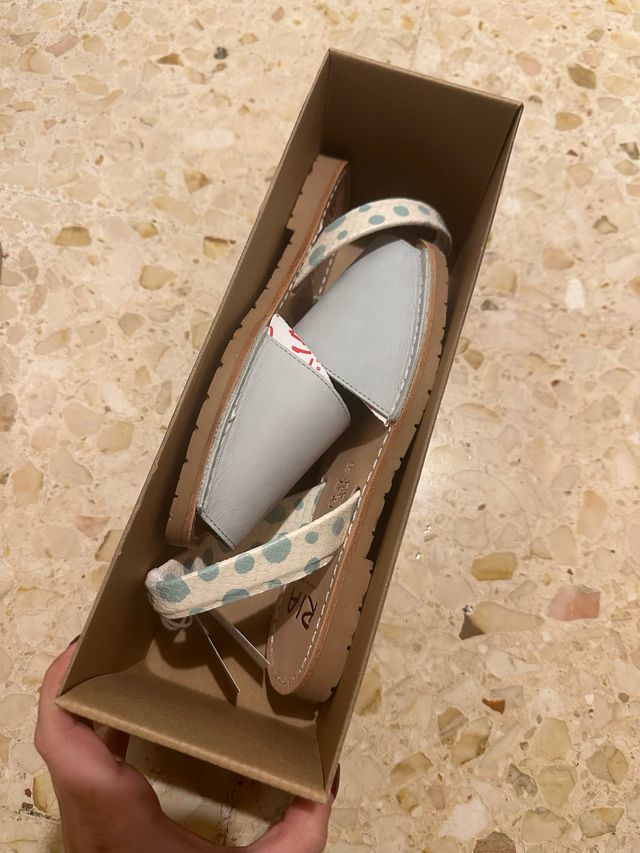 Avarca Ria Menorca - Azul y Blanco - Talla 36