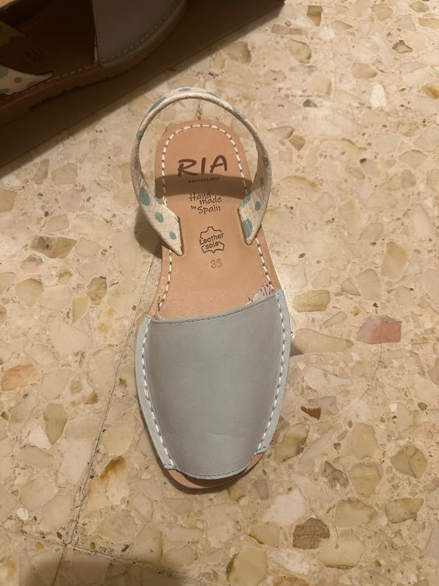 Avarca Ria Menorca - Azul y Blanco - Talla 36