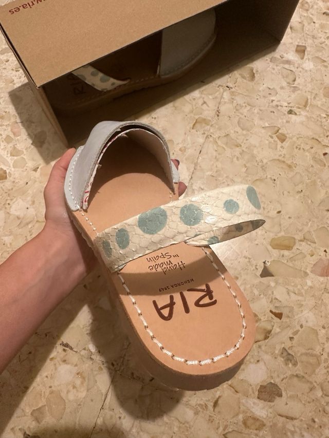 Avarca Ria Menorca - Azul y Blanco - Talla 36