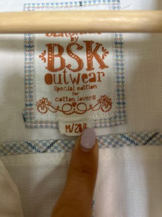 Chaqueta vaquera blanca BSK - M