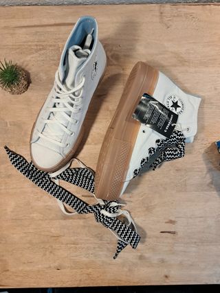 Zapatillas Converse plataforma beige mujer 38