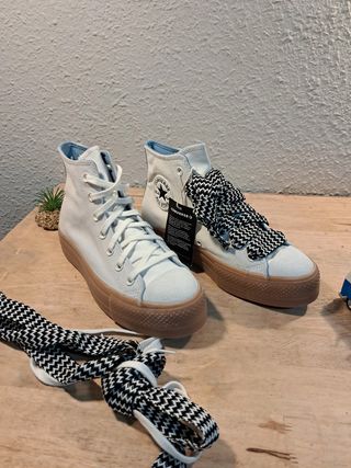 Zapatillas Converse plataforma beige mujer 38