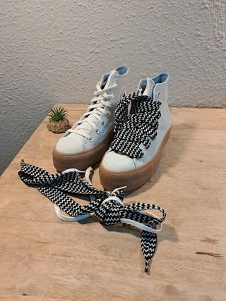 Zapatillas Converse plataforma beige mujer 38