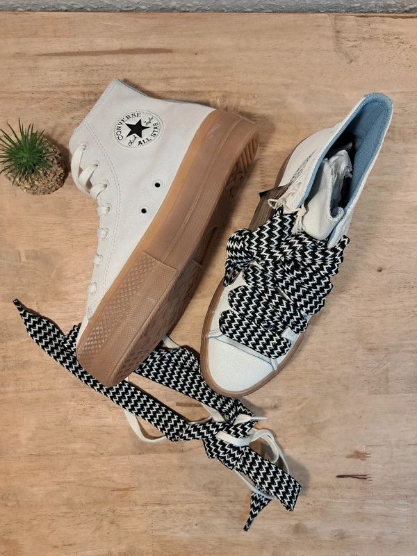 Zapatillas Converse plataforma beige mujer 38