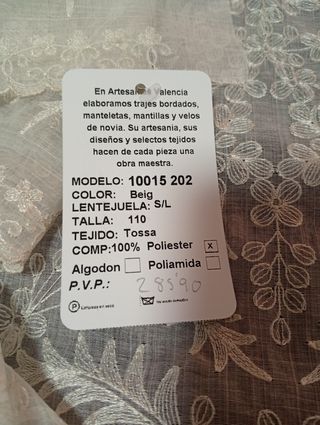 Mannteletas fallera 