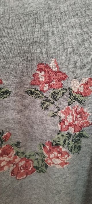 Jersey Sfera flores gris talla M