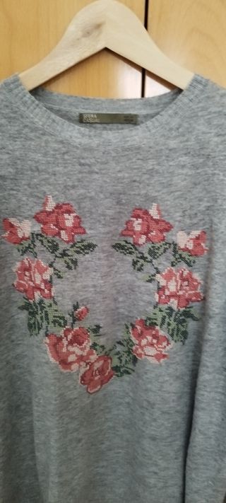 Jersey Sfera flores gris talla M