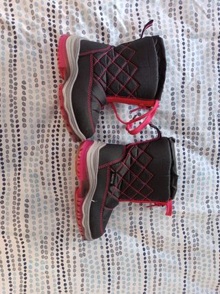 Botas Nieve Niña - Negro/Rosa talla 25