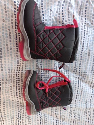 Botas Nieve Niña - Negro/Rosa talla 25