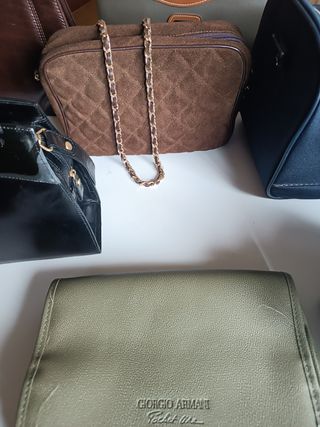 Bolsos y neceseres vintage (marrón y negro)