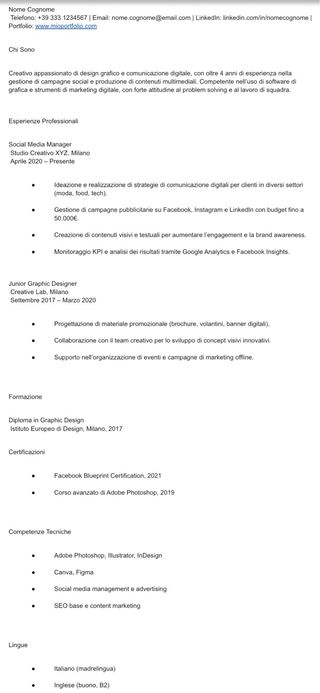 CV professionali