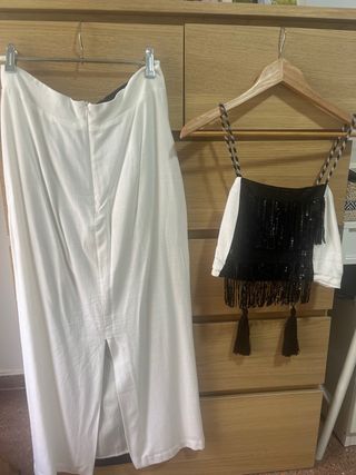 Conjunto Panambi blanco y negro