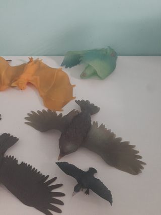 8 Uccelli Gomma: Giocattoli morbidi