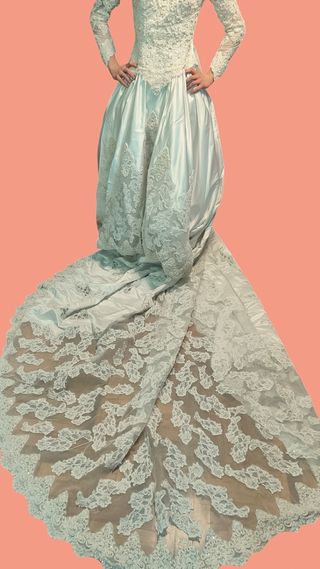 Vestido novia encaje blanco