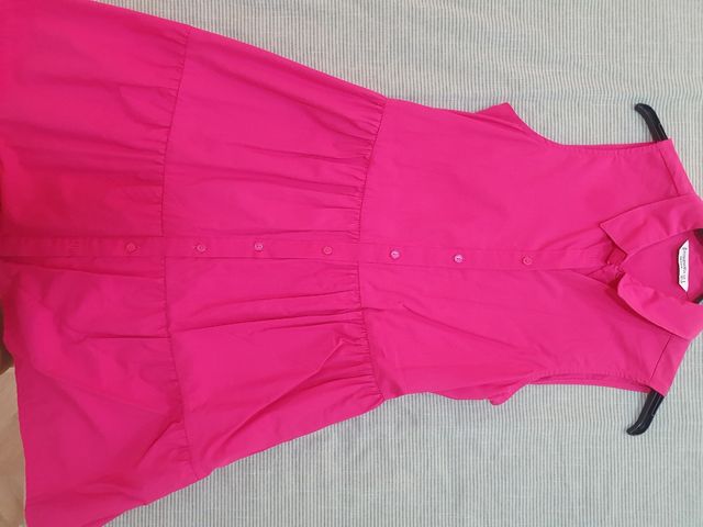 Vestido camisero fucsia talla S