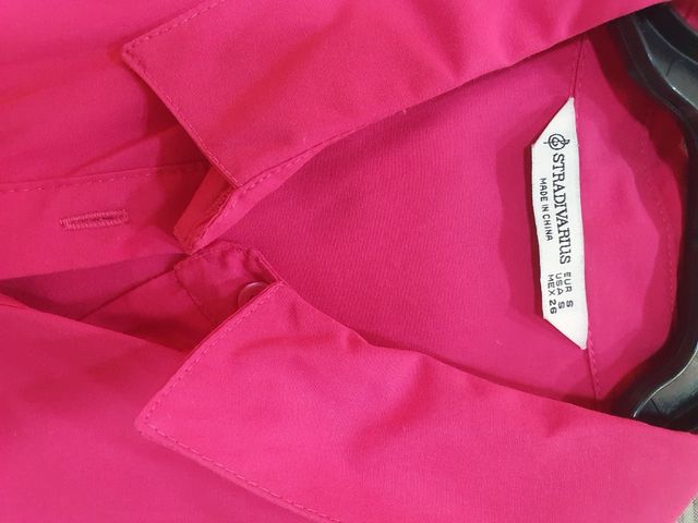 Vestido camisero fucsia talla S