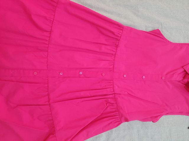 Vestido camisero fucsia talla S