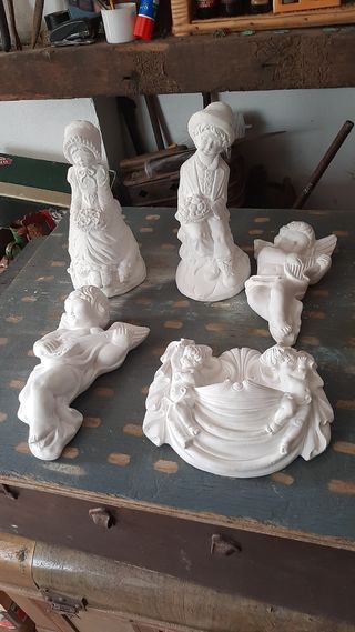 5 Figuras Escayola Decoración