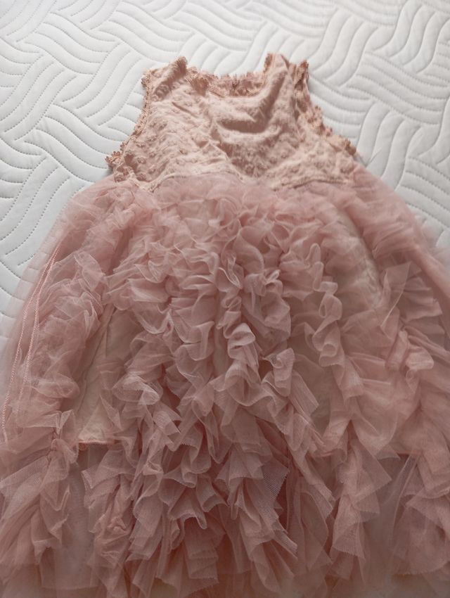 Vestido niña tul rosa