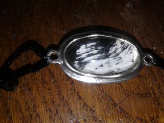 Collana vintage argento e nero