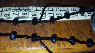 Collana vintage argento e nero